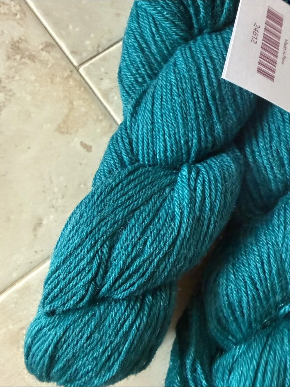 Knit Picks Gloss Fingering Yarn in Teal - Premium Merino Silk Blend 2 Hanks
